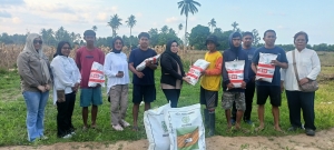 LMP Parigi Moutong Dukung Ketahanan Pangan, Selpina Basrin Serahkan Bibit Jagung kepada Petani